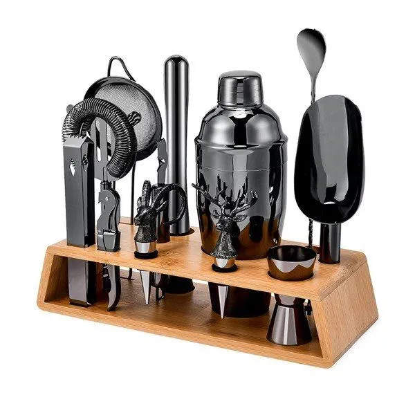 Melna stieņa instrumentu komplekts ar statīvu