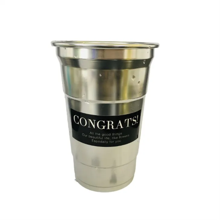 Vienreizējās lietošanas Step Beer alumīnija kauss