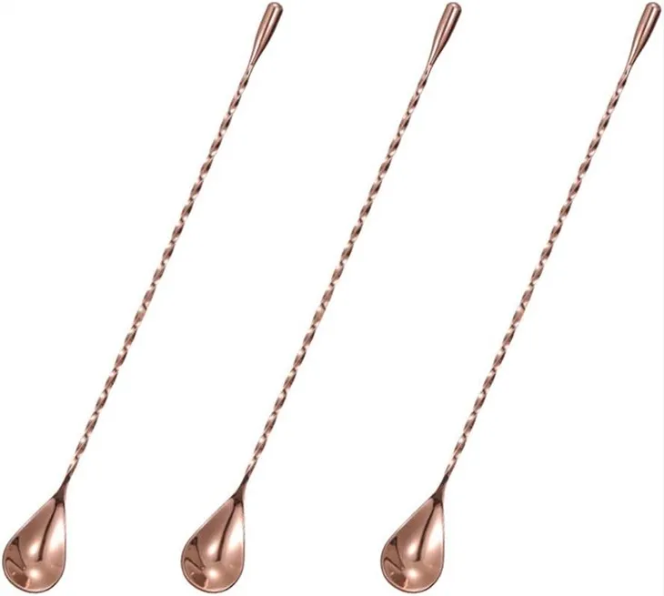 Nerūsējošā tērauda bārmeņa maisīšanas stieņa karote